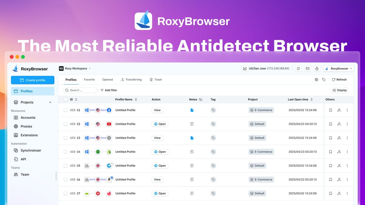 AdsPower vs RoxyBrowser vs Octo Browser: Which Wins in 2025? product interface and feature overview