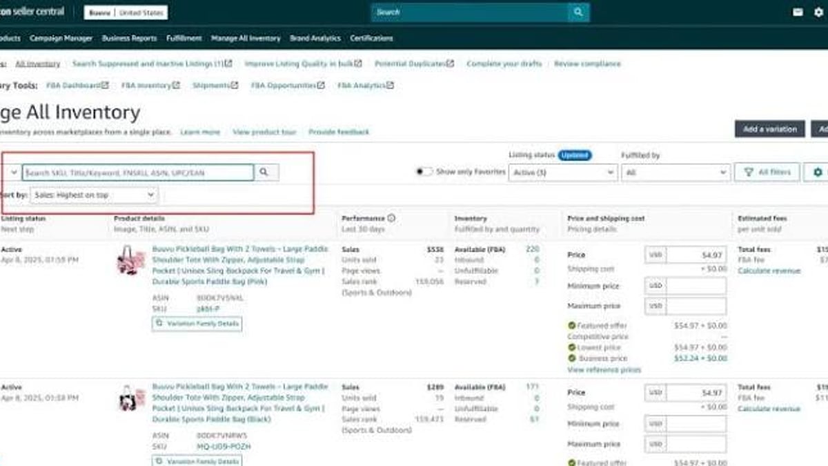 Avaliação do Amazon Seller Central: Recursos, Preços e Veredito - imagem de suporte à pesquisa de produto 3