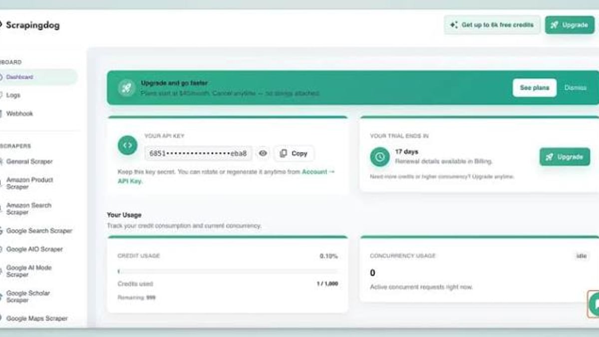Scrapingdog Review: Reliable Web Scraping API for Developers? - supporting product research image 3