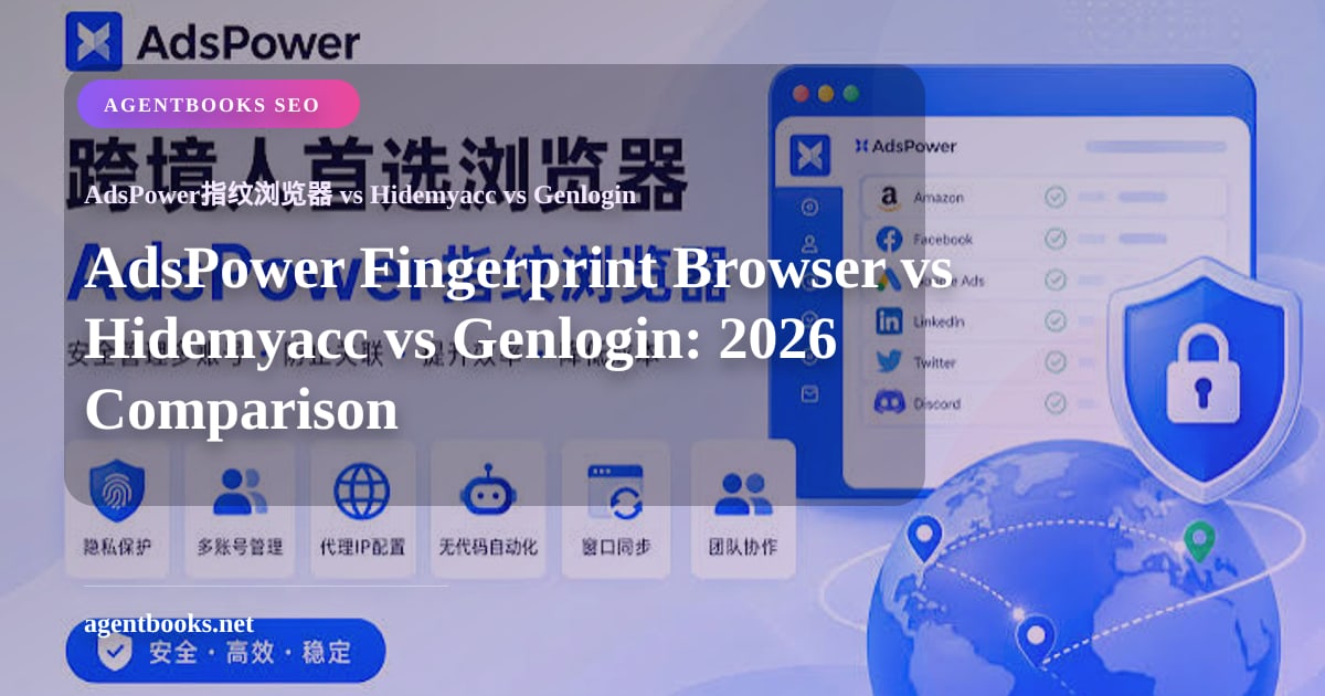 AdsPower Fingerprint Browser vs Hidemyacc vs Genlogin: Comparação 2026