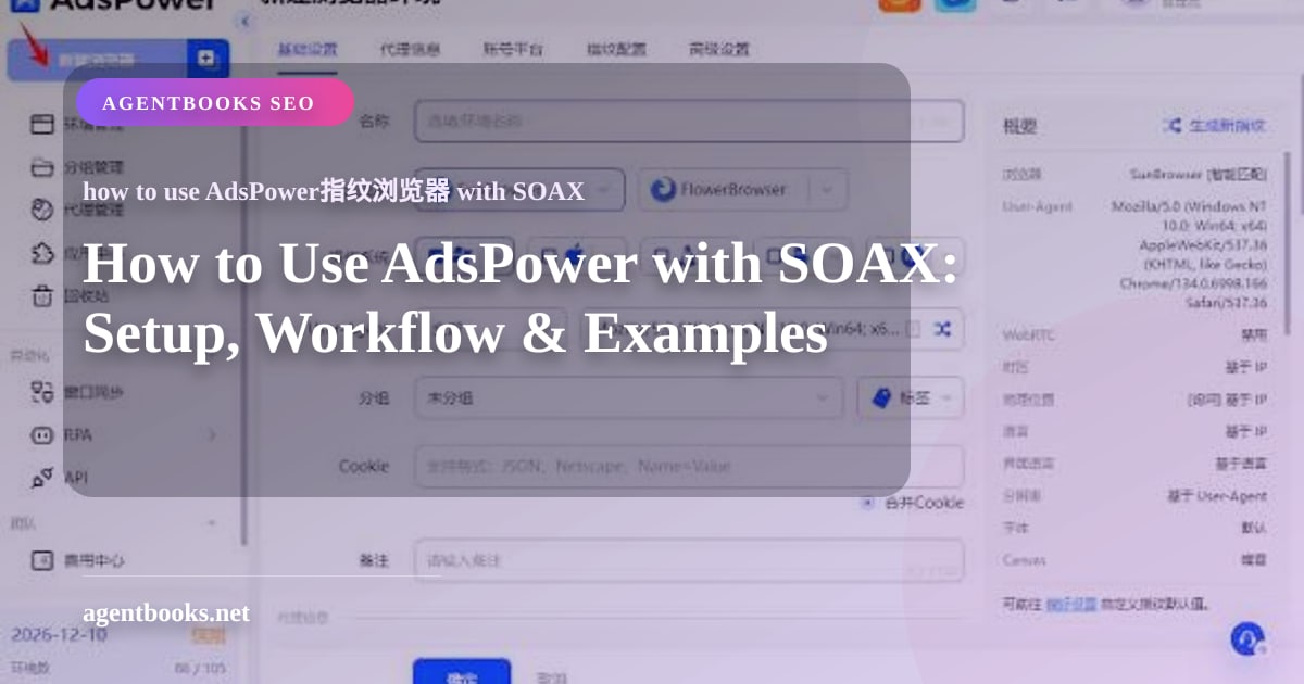Cách Sử Dụng AdsPower với SOAX: Thiết Lập, Quy Trình & Ví Dụ