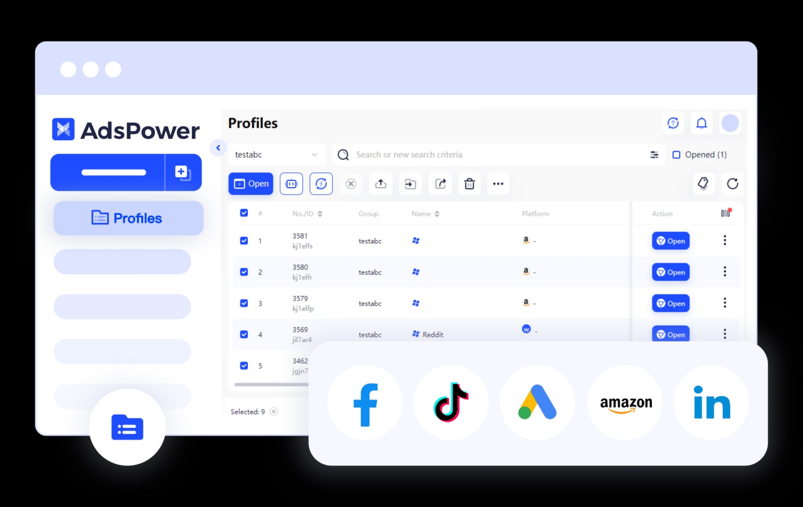 AdsPower product interface