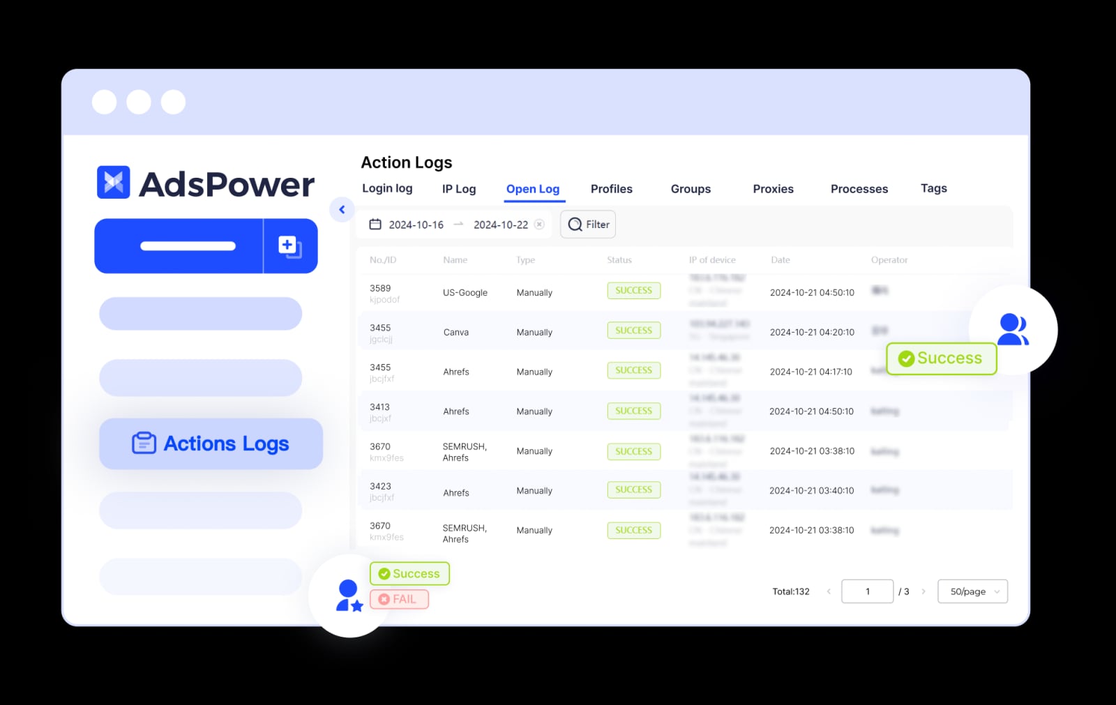 AdsPower product interface