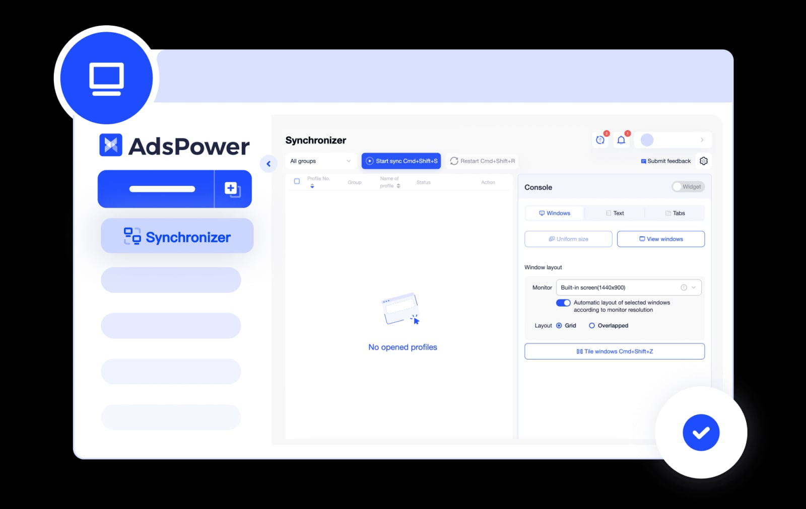 AdsPower product interface