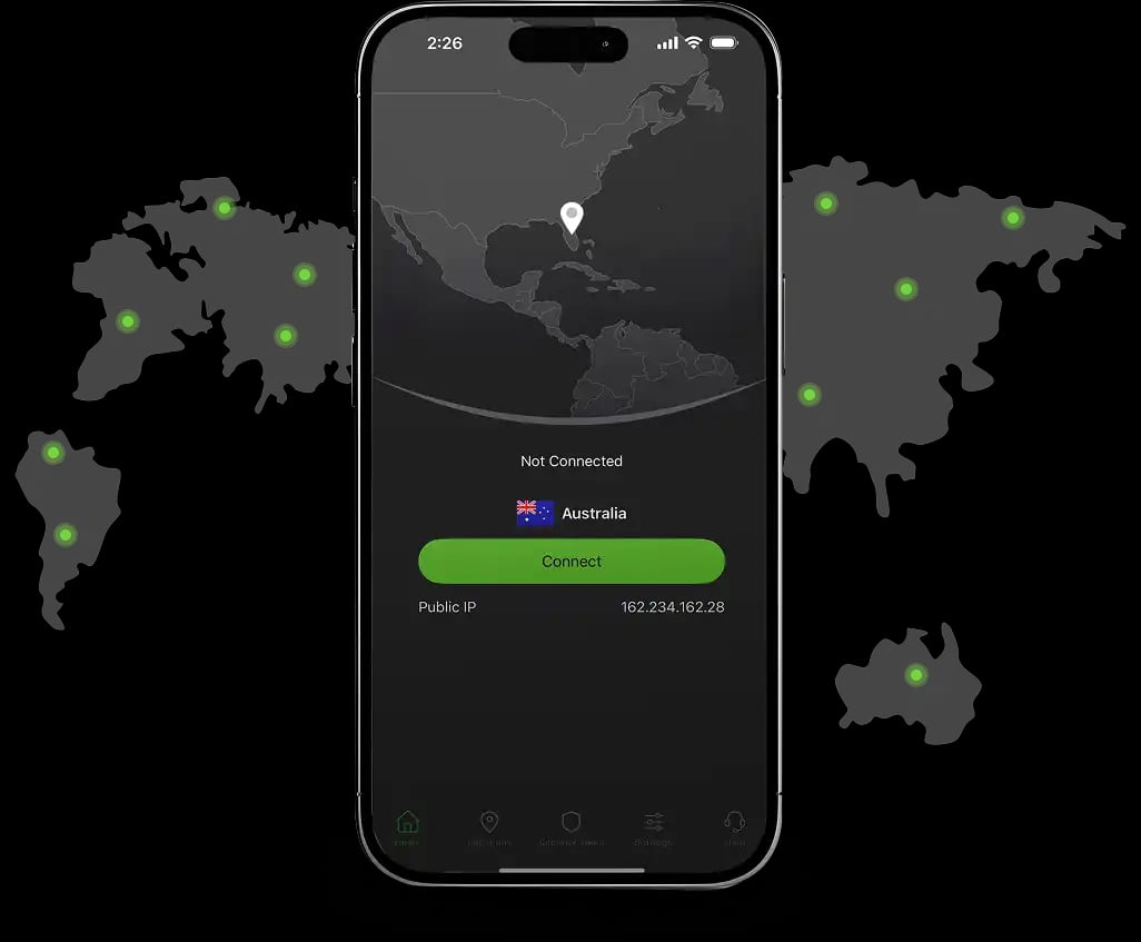 IPVanish VPN product interface