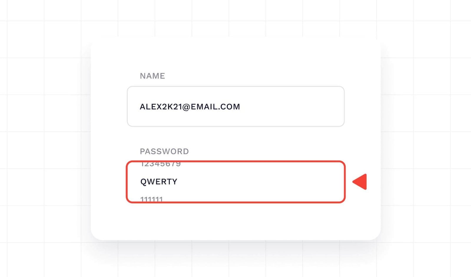 Fingerprint product interface