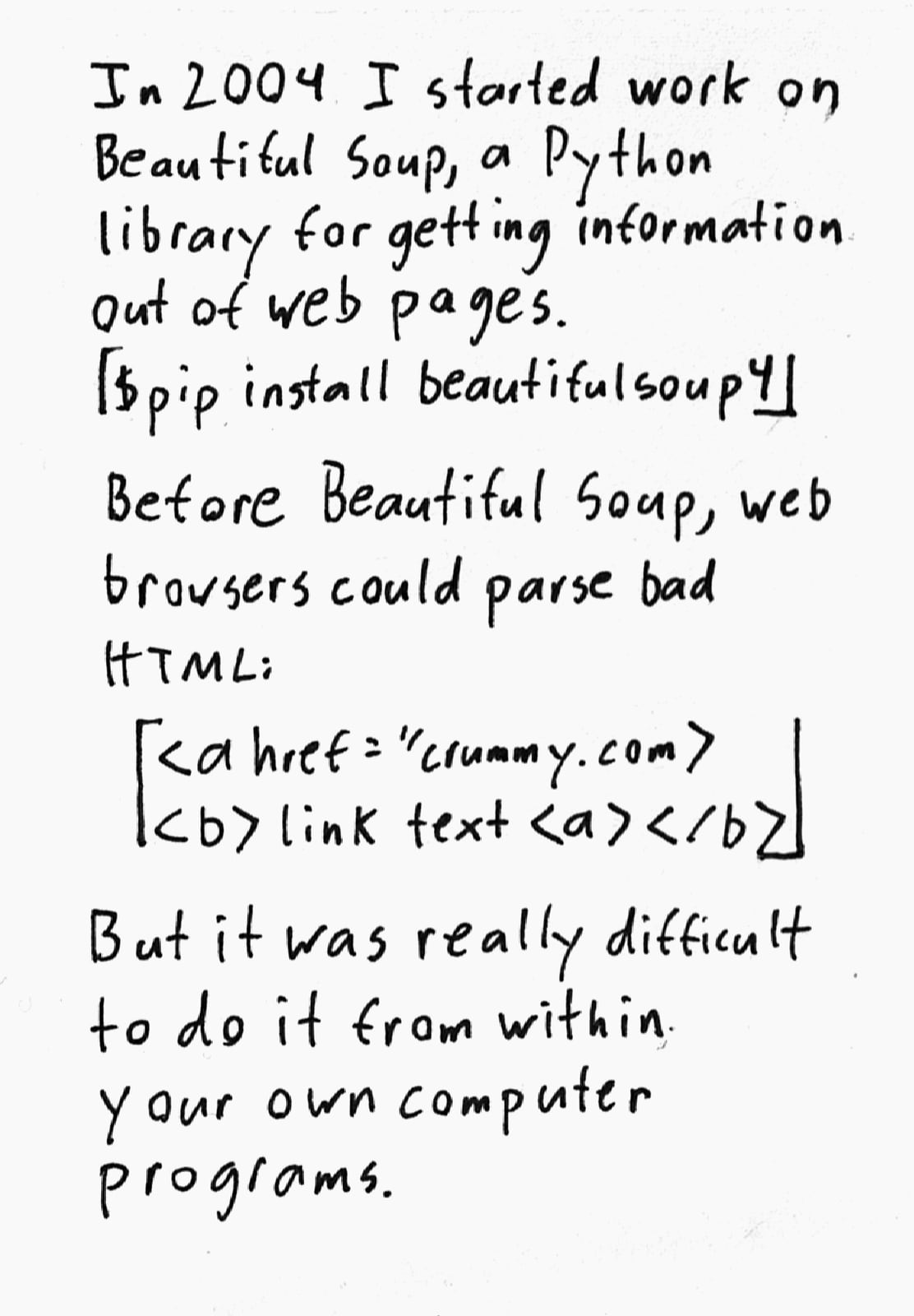 Beautiful Soup product interface