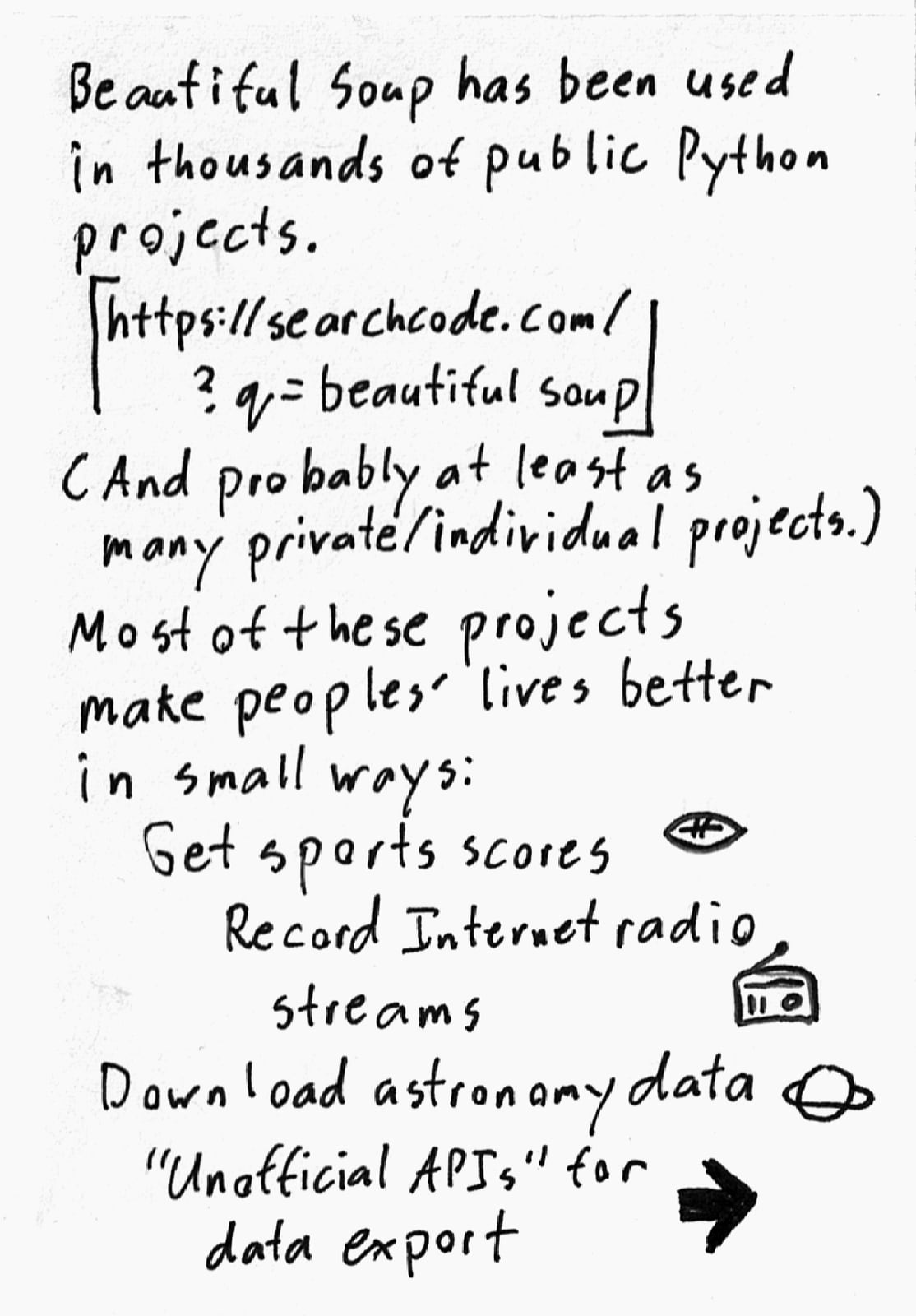 Beautiful Soup product interface