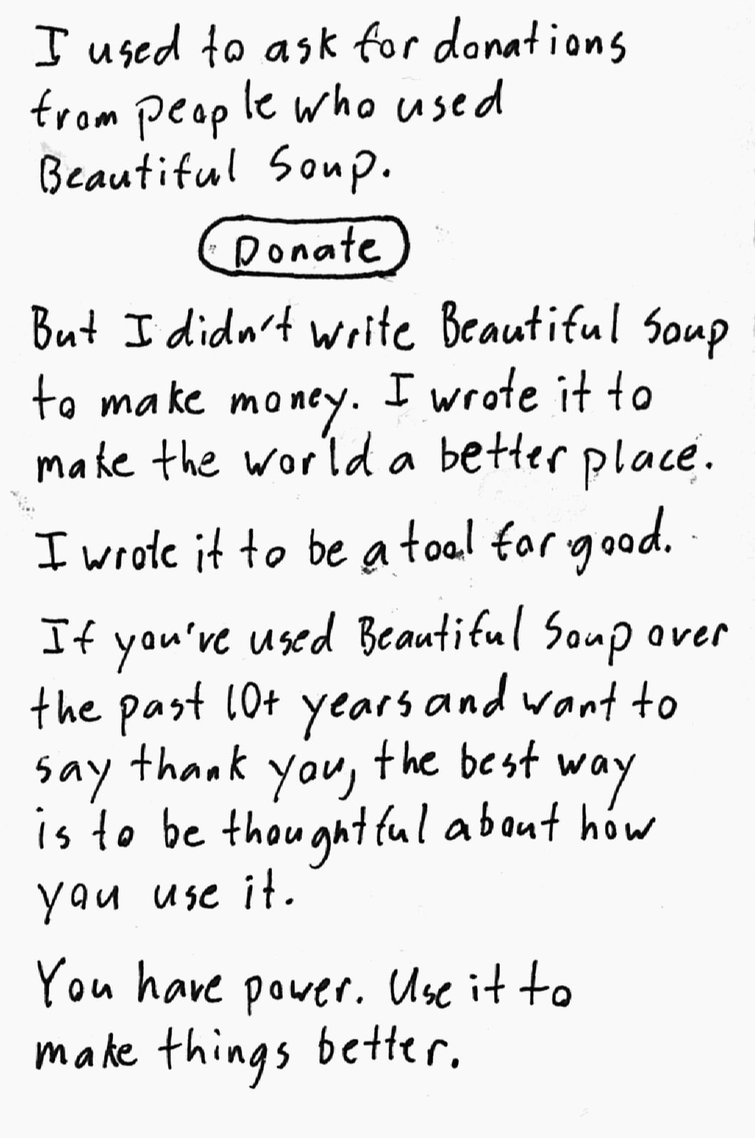 Beautiful Soup product interface