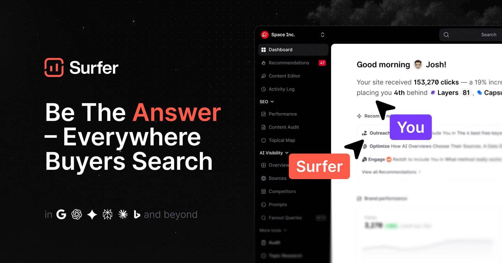 Surfer SEO product interface