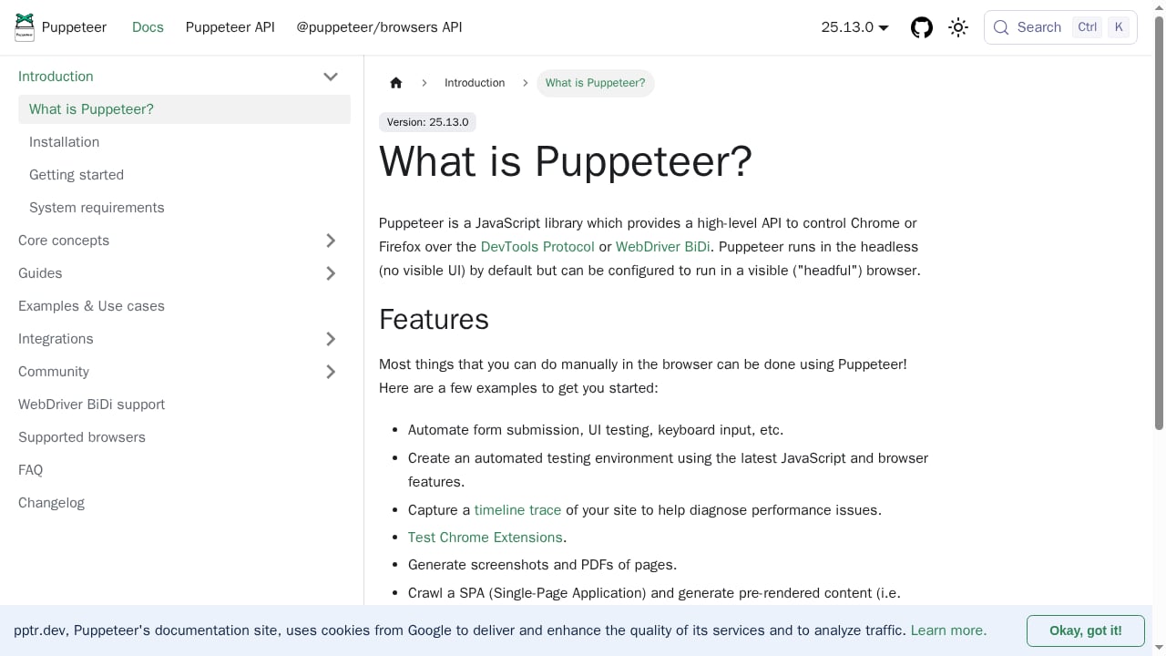 First viewport screenshot of What is Puppeteer? | Puppeteer