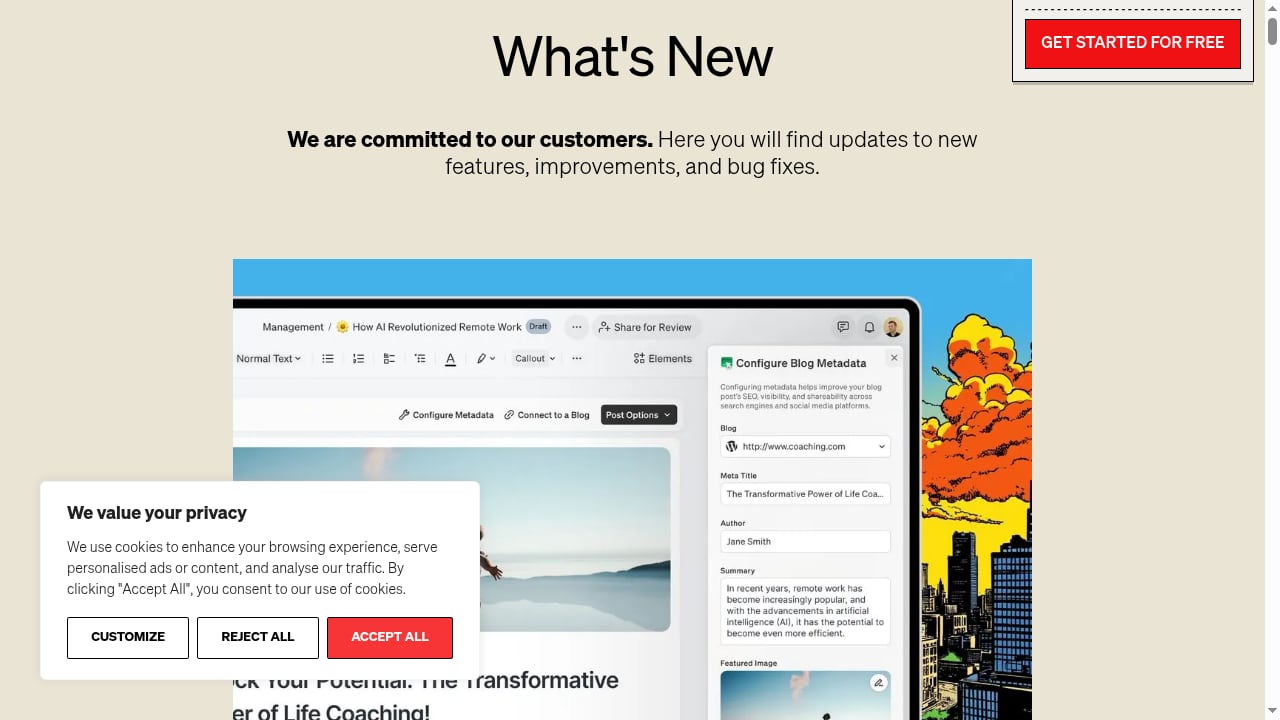 First viewport screenshot of Brand Voice + Brand Style = Our All-New Brand Kit! | Wha't New in Blaze