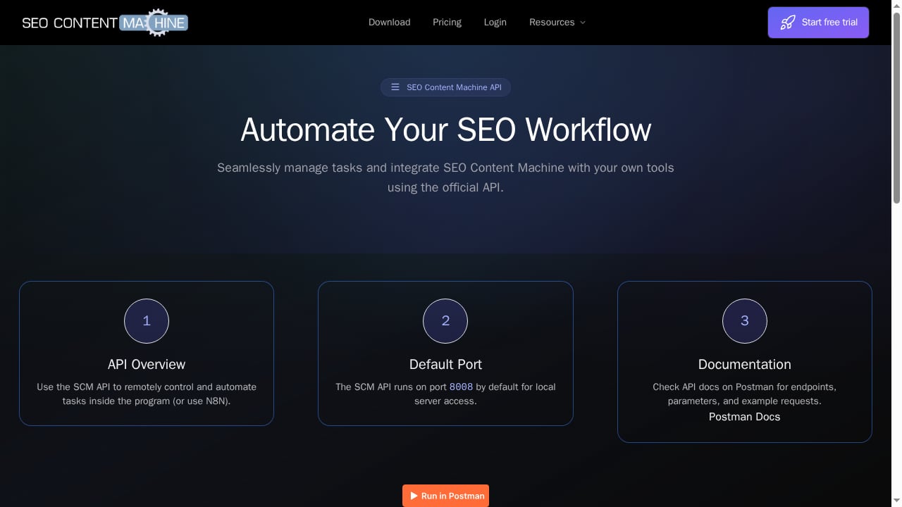First viewport screenshot of seocontentmachine.com