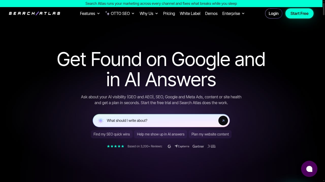 First viewport screenshot of searchatlas.com