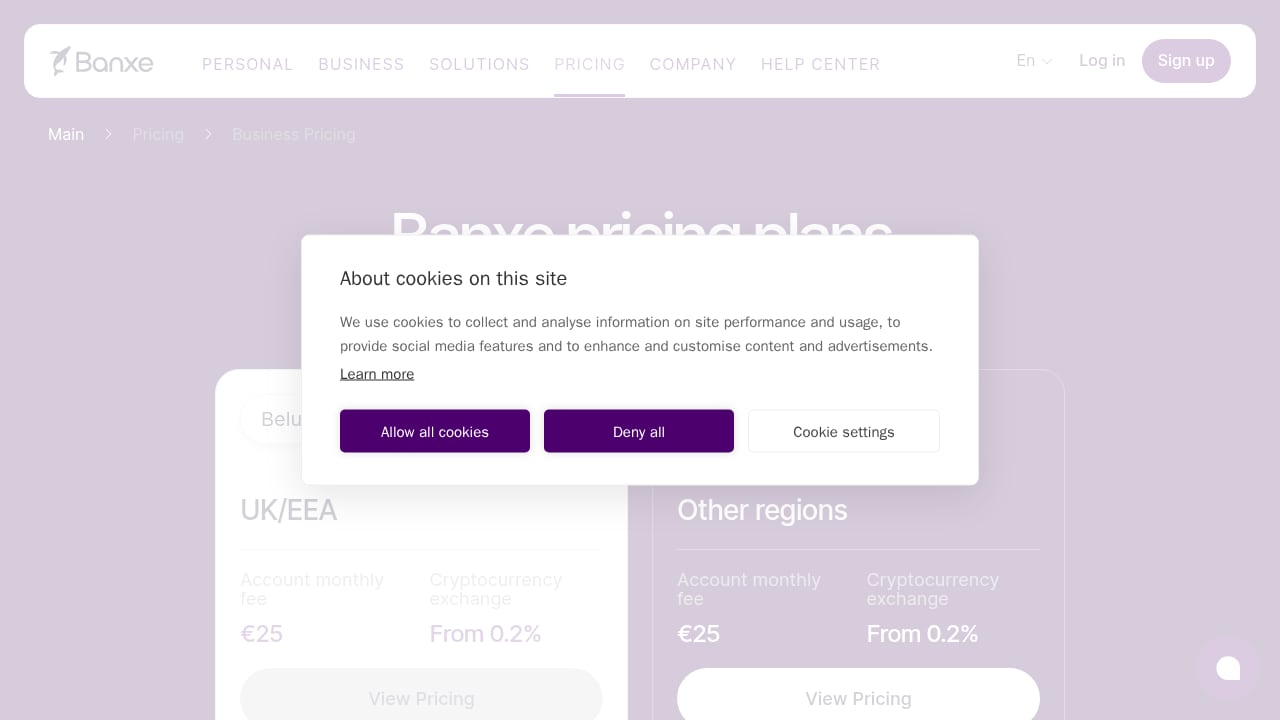 First viewport screenshot of Banxe — Global Payments Platform