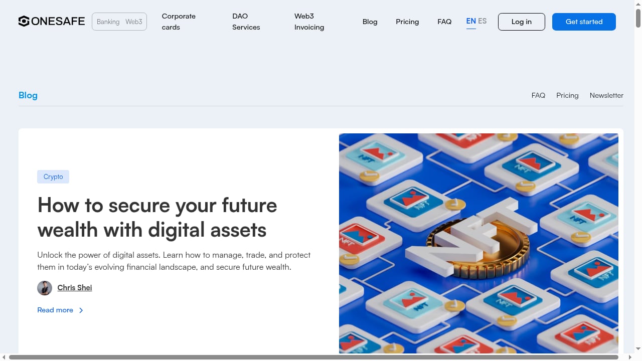 First viewport screenshot of Blog