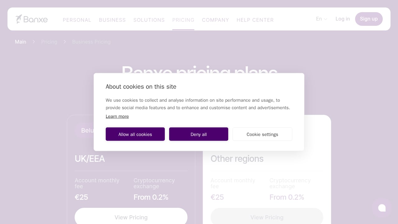 First viewport screenshot of Banxe — Global Payments Platform