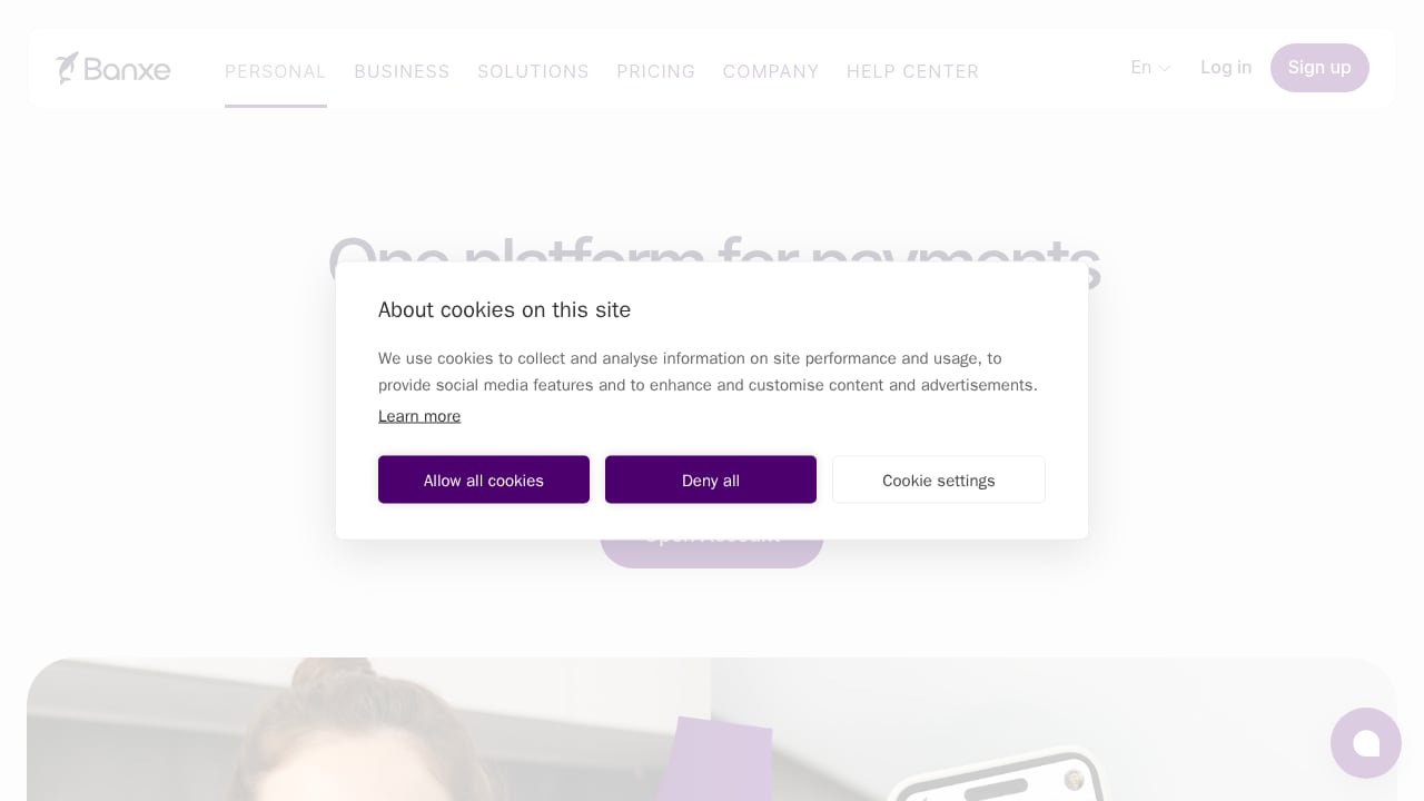 First viewport screenshot of Banxe — Global Payments Platform