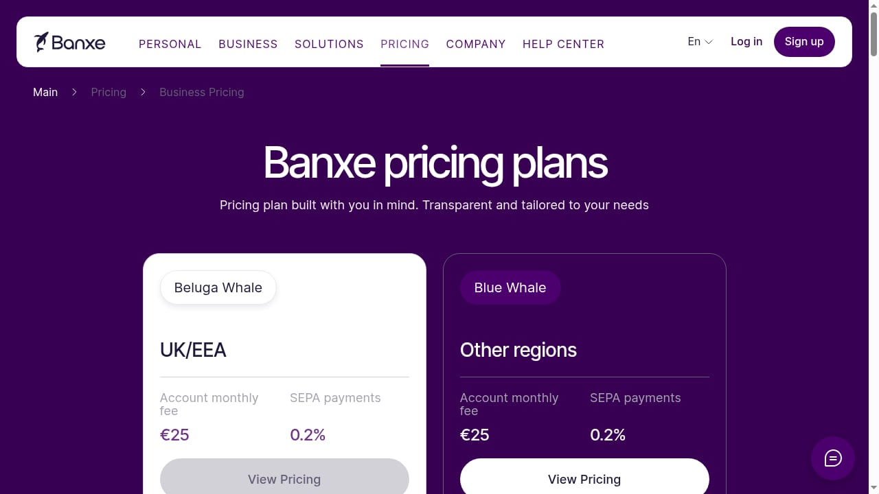 First viewport screenshot of Banxe — Global Payments Platform