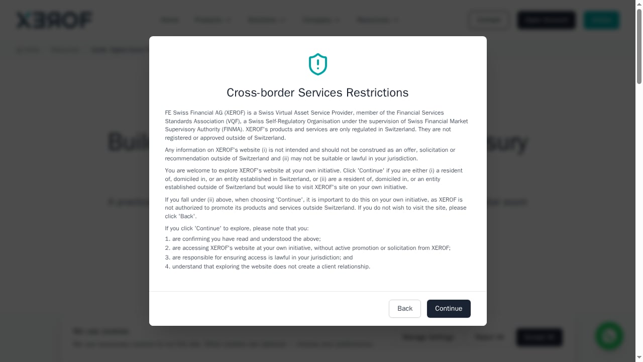 First viewport screenshot of Corporate Digital Asset Treasury Guide | XEROF