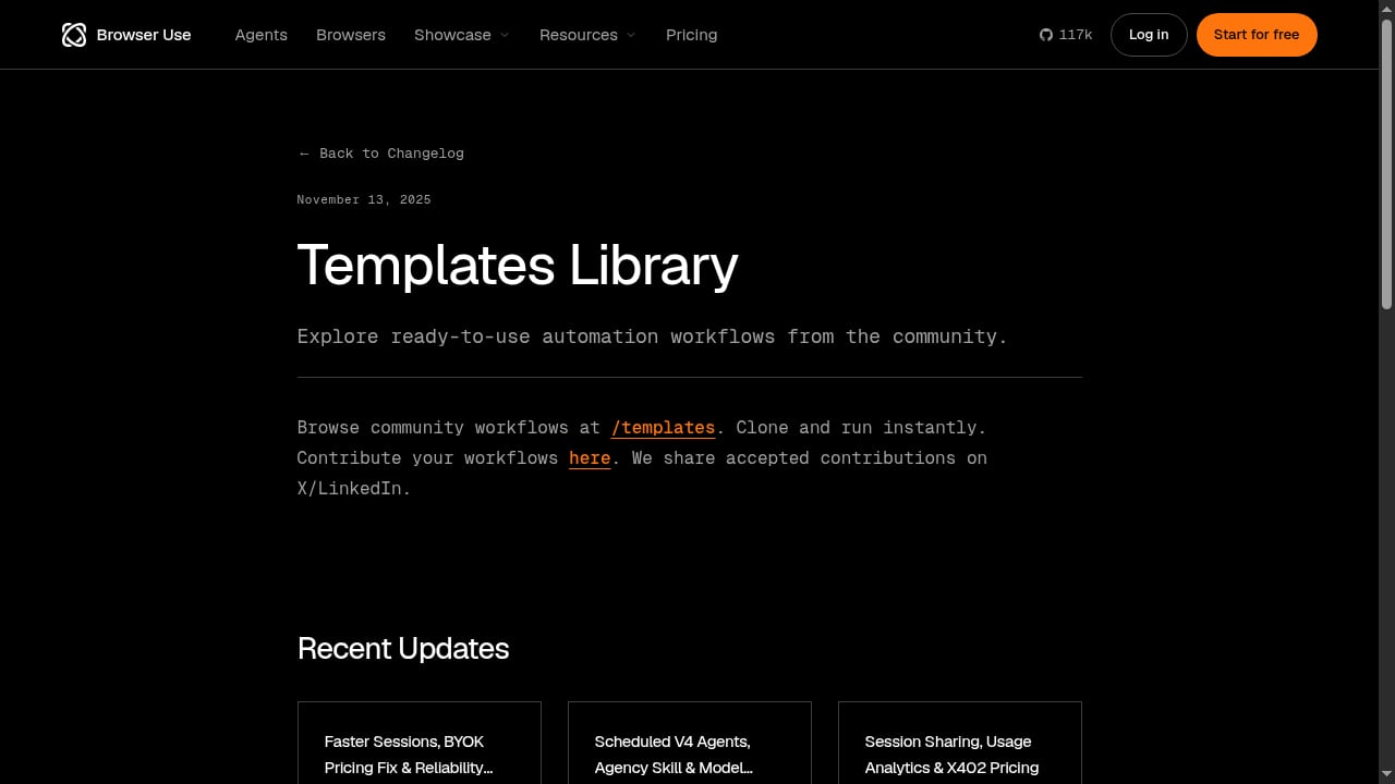 First viewport screenshot of Templates Library