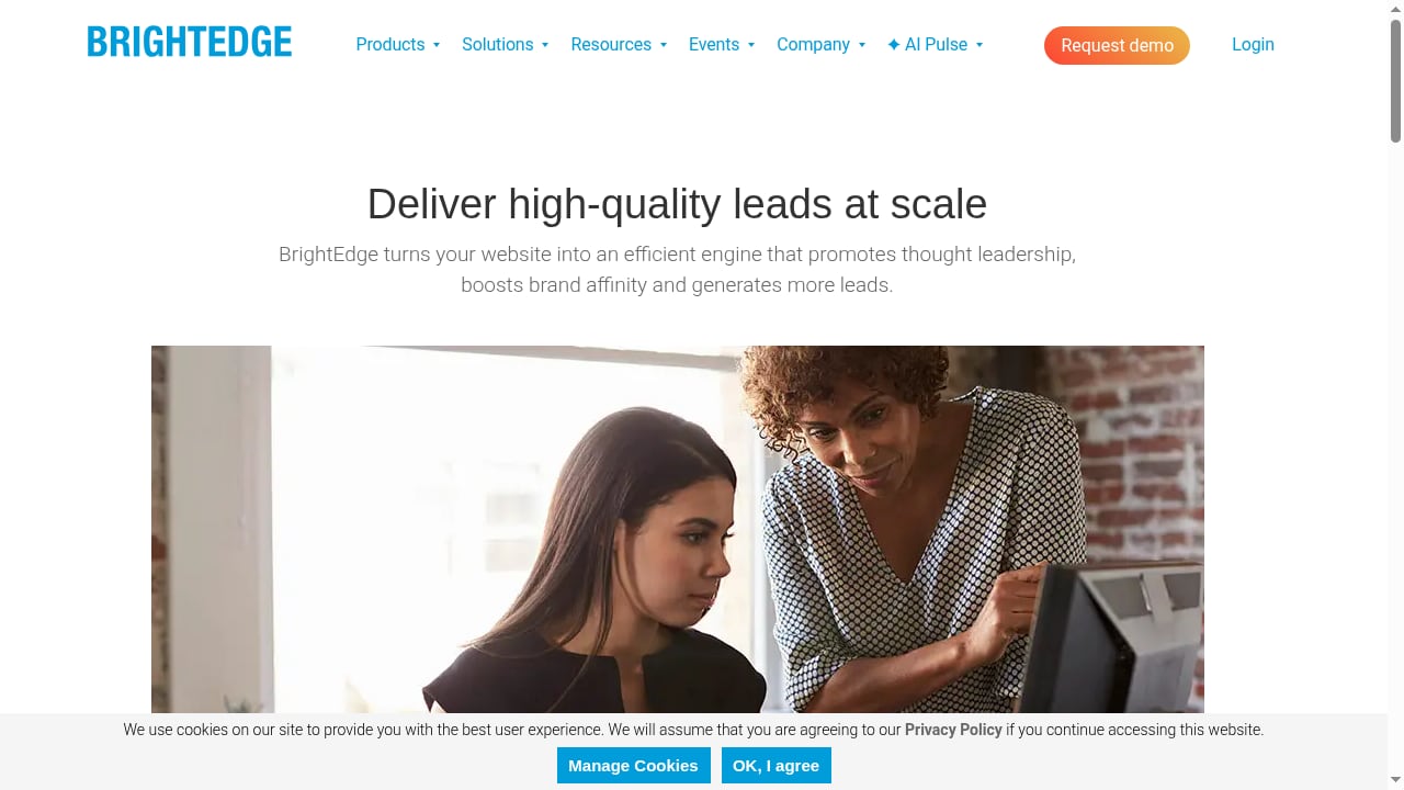 First viewport screenshot of B2B Solutions