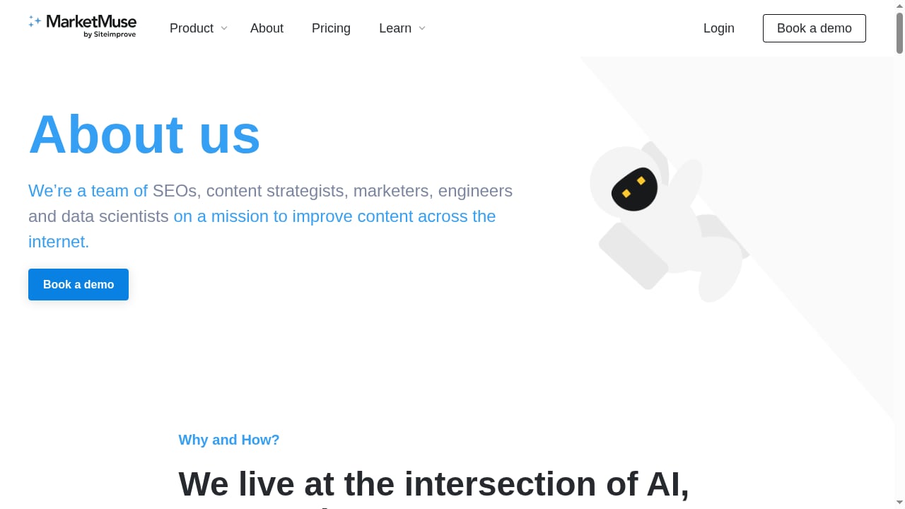 First viewport screenshot of About - MarketMuse