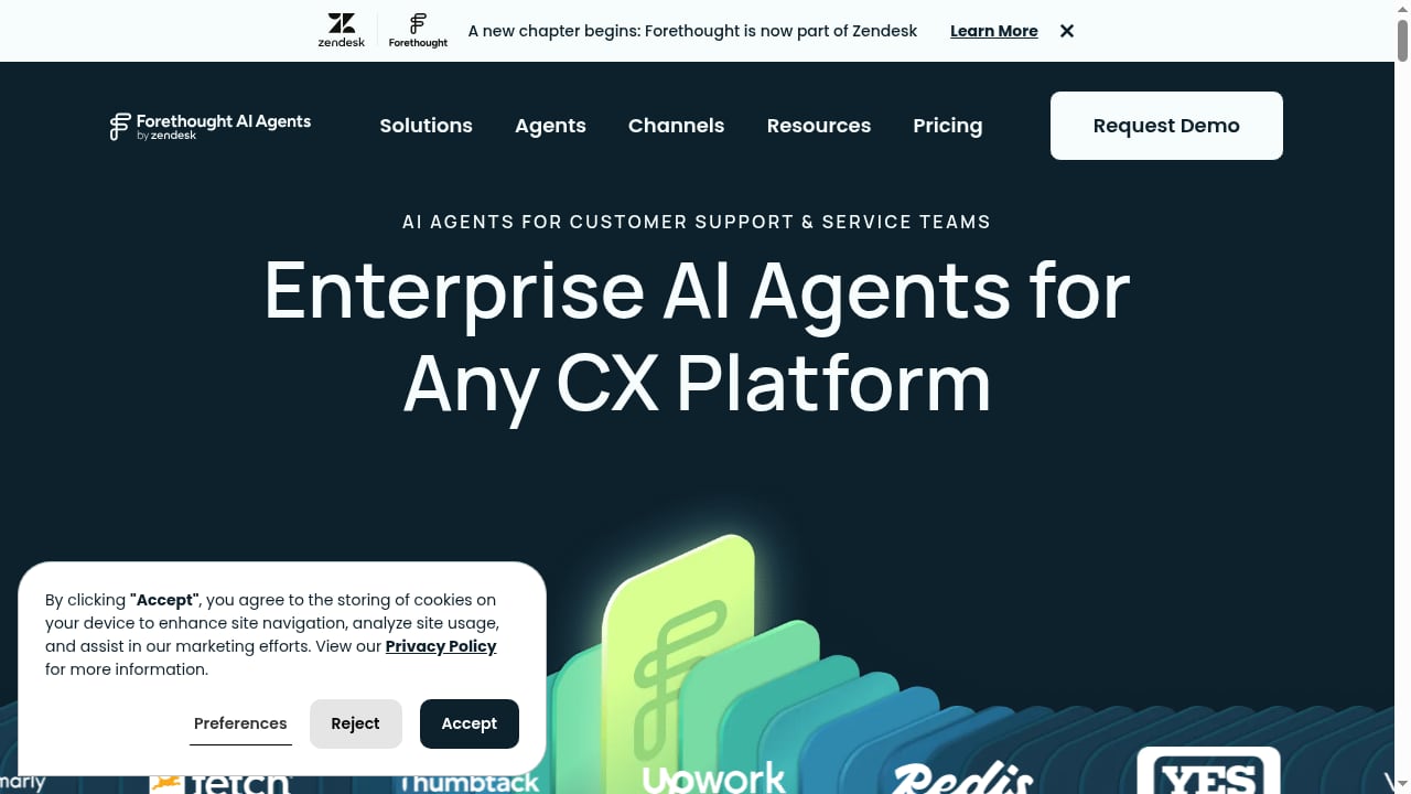 First viewport screenshot of The Customer Service AI Platform for Modern Support Teams